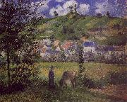 Camille Pissaro Landscape at Chaponval oil painting picture wholesale